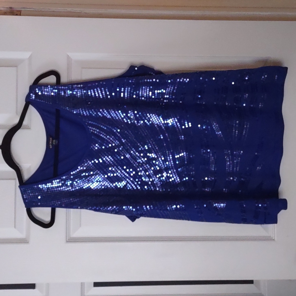 Shimmering blue top
